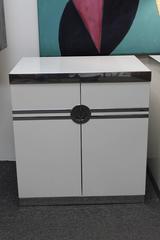 Pair of White Pierre Cardin Side Cabinets