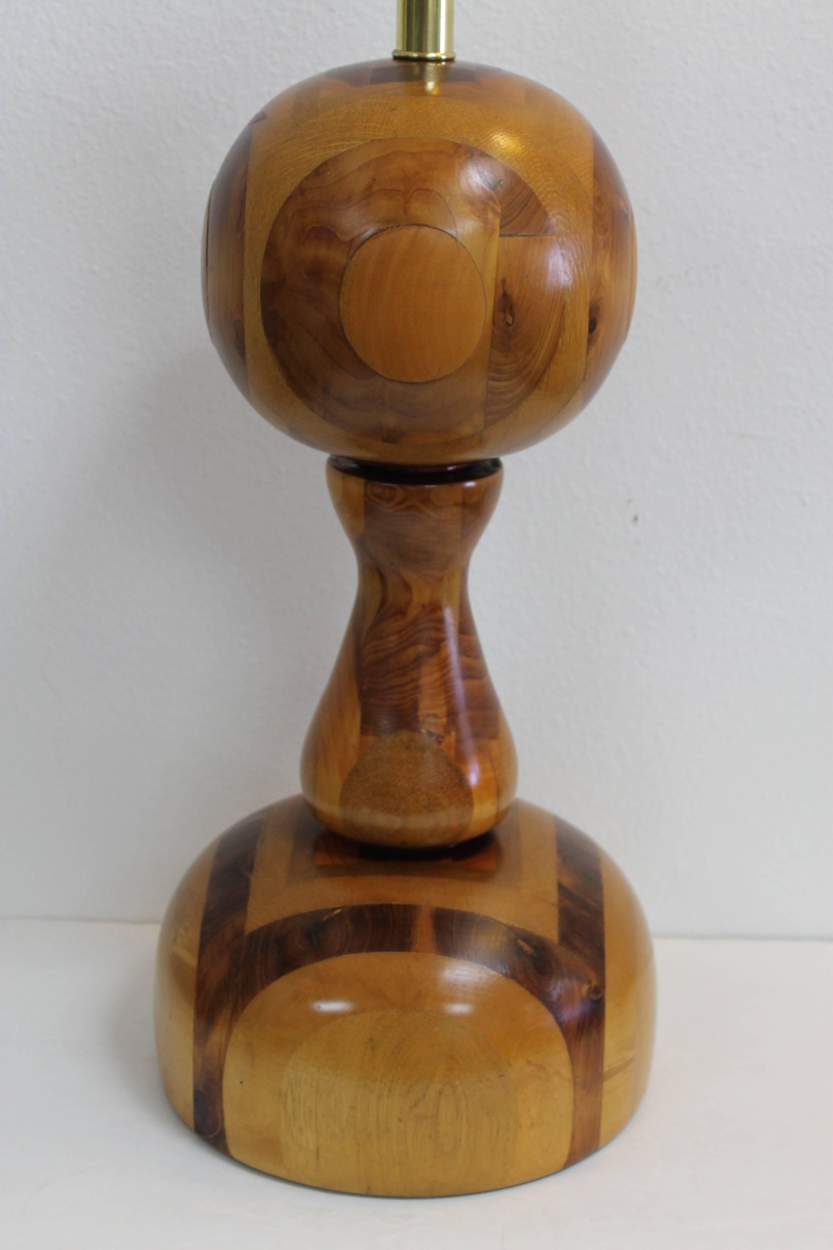 American Monumental Marquetry Lamp
