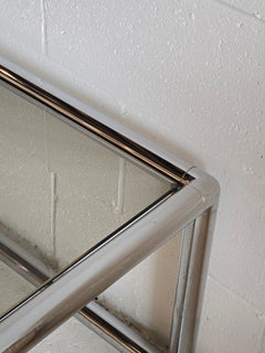 1970s Tubular Chrome and Tinted Glass Coffee Table