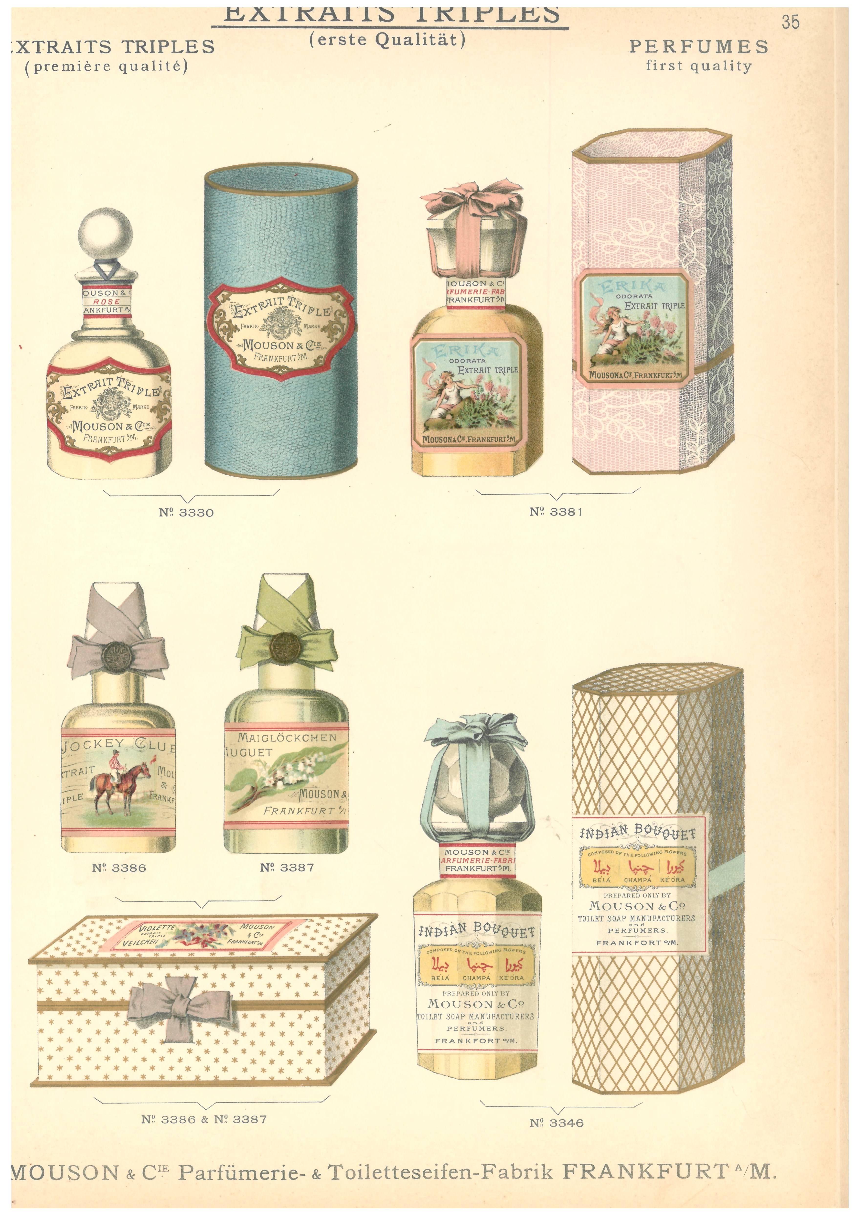 Parfumerien & Toiletteseifen Mouson & Co. Frankfurt (Book) In Fair Condition For Sale In North Yorkshire, GB