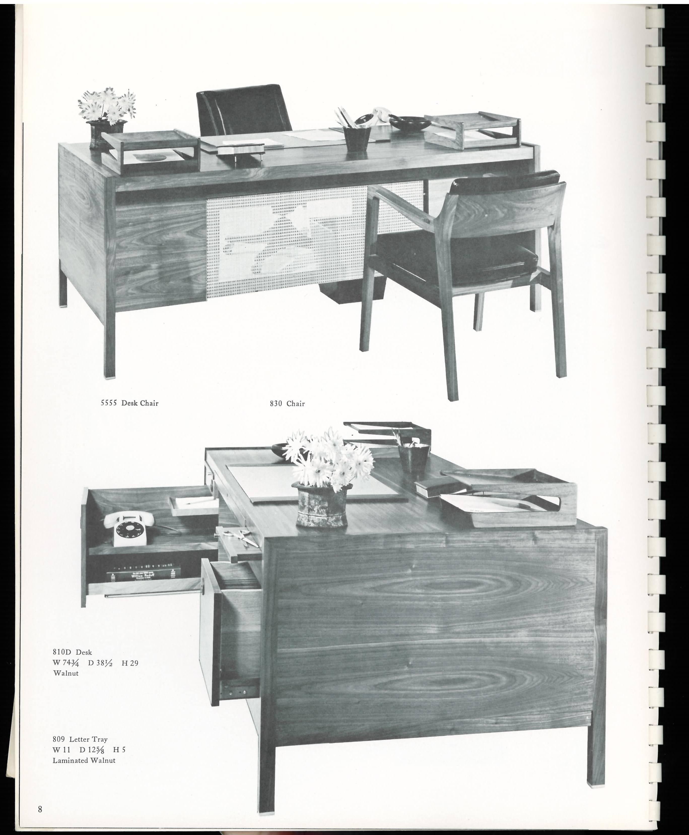 Dieser 1959 produzierte Katalog mit sortierten Einbänden stellte die damals neue Dunbar Executive Office Collection