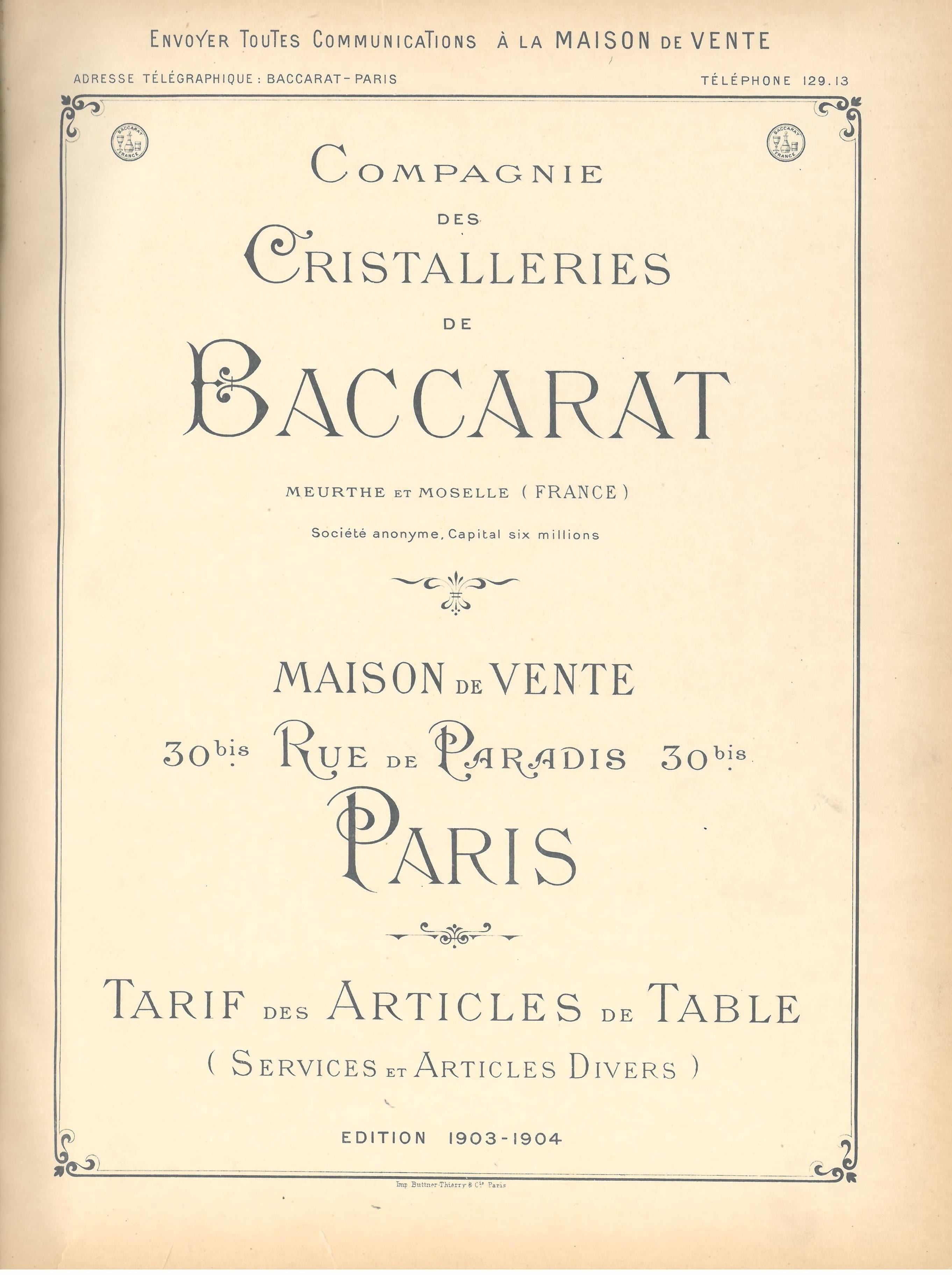 Compagnie Des Cristalleries De Baccarat (Book) For Sale 2