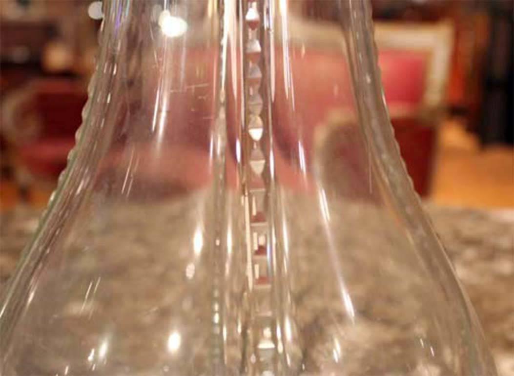 Late 19th Century French Tall Glass Vase For Sale