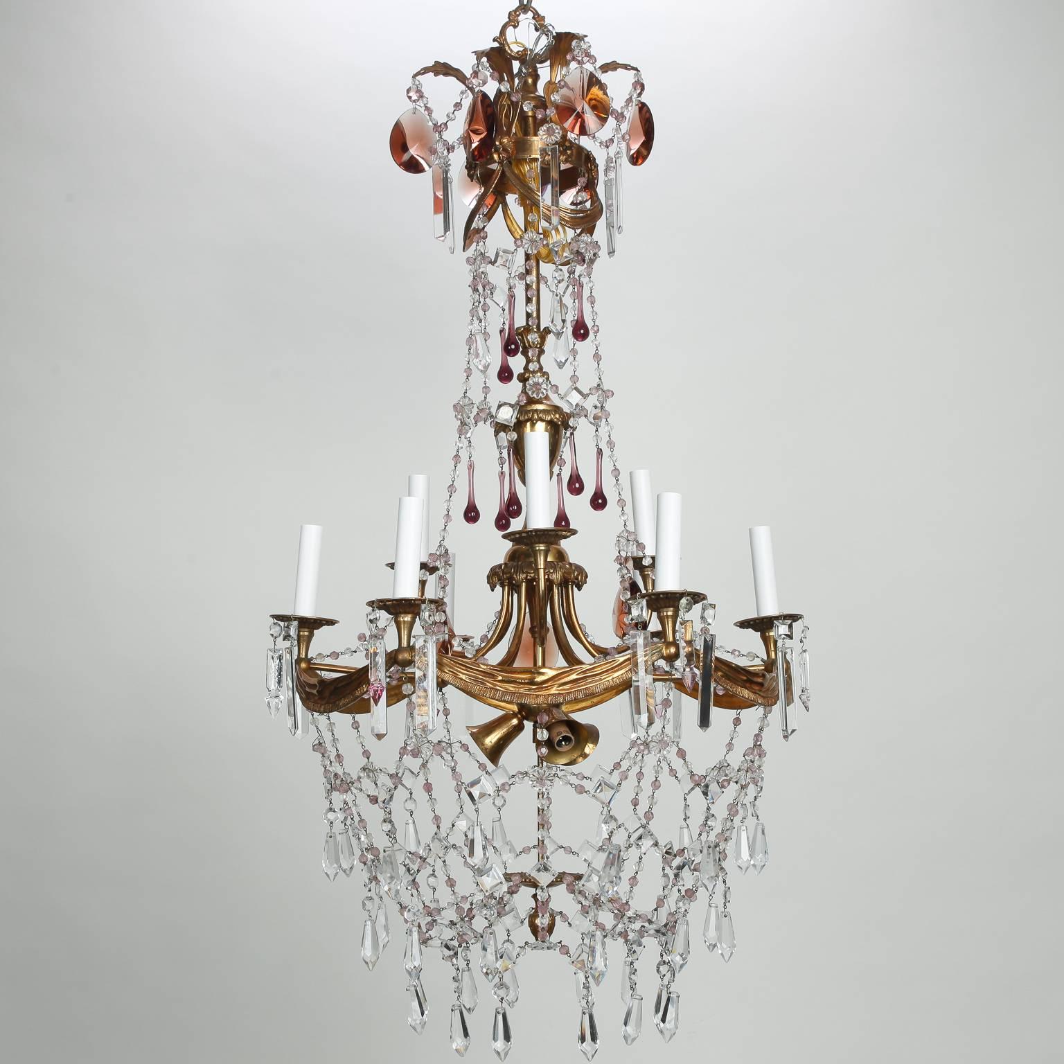 tall crystal chandelier