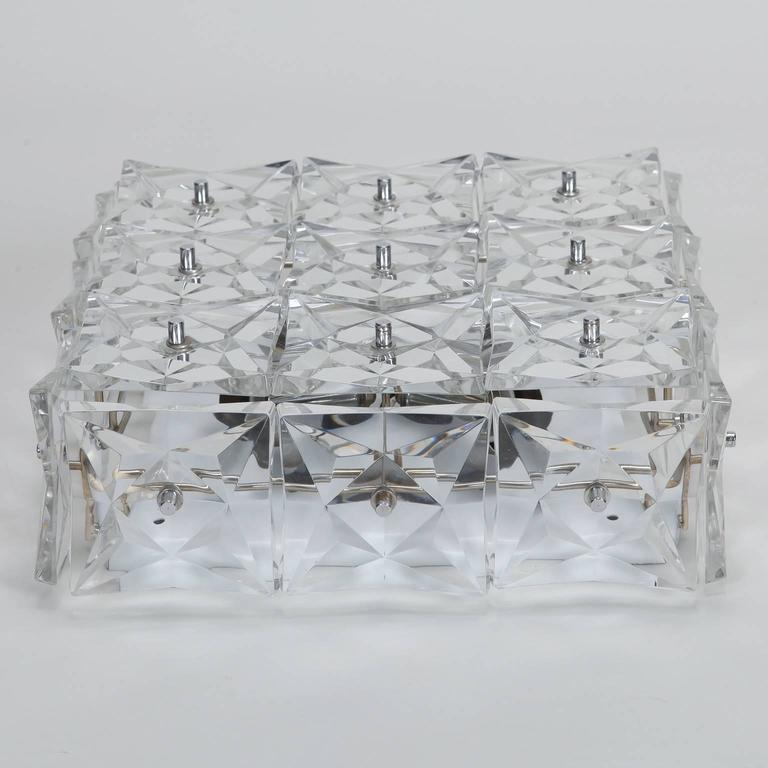 Square Kinkeldey Crystal Sconce or Flush Mount at 1stdibs