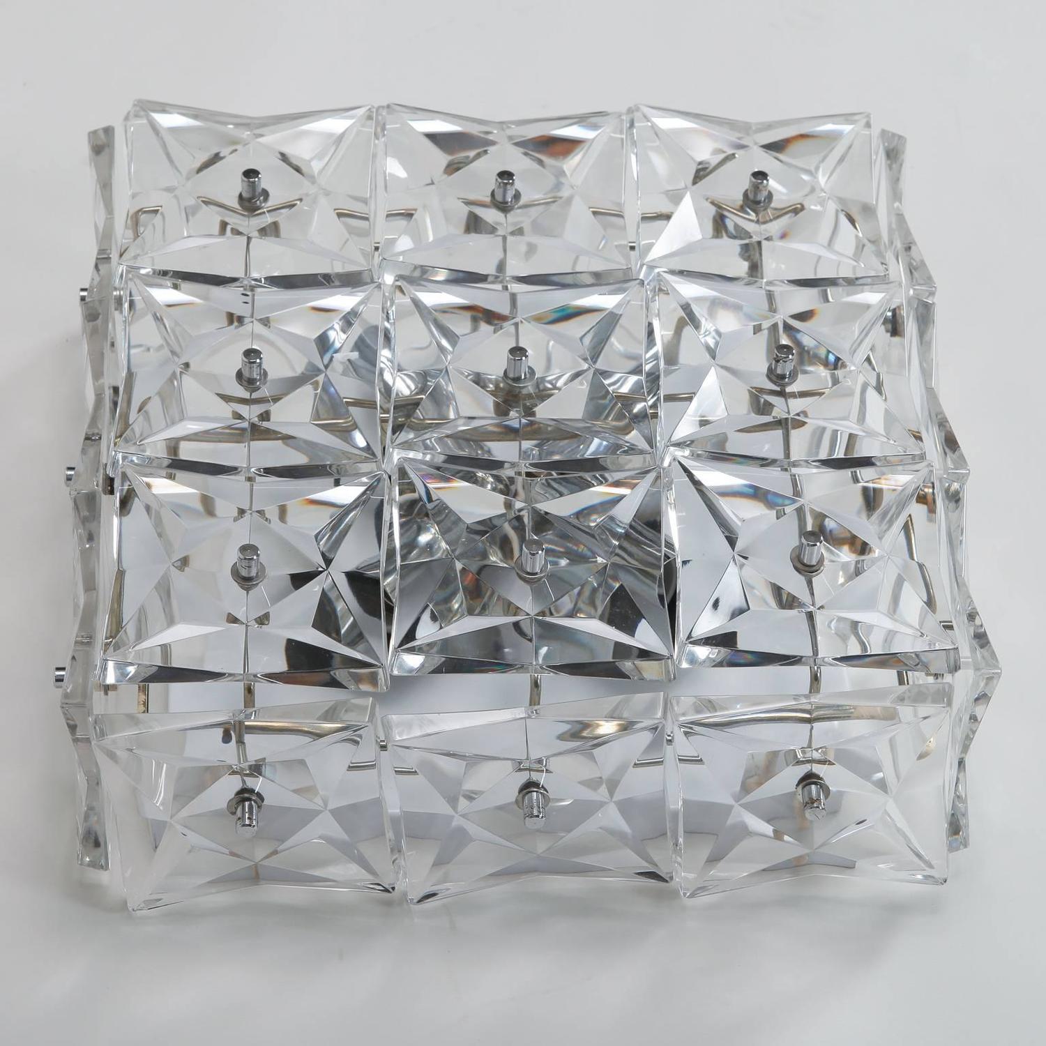 Square Kinkeldey Crystal Sconce or Flush Mount at 1stdibs