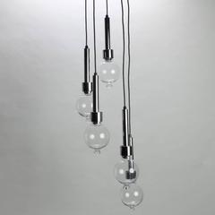 Mid-Century Five-Light Arteluce Style Cascading Light Fixture