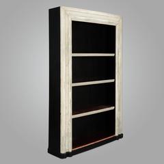 19th Century Door Frame Bookcase with Copper Lined Shelves