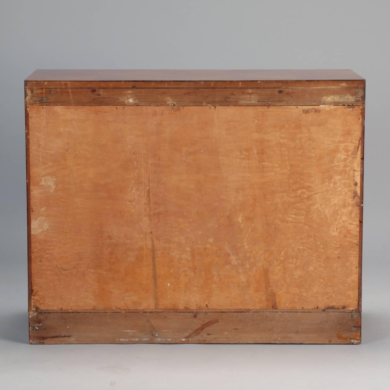 Bauhaus Bookmarked Burr Walnut Server with Pull-Out Tray 2