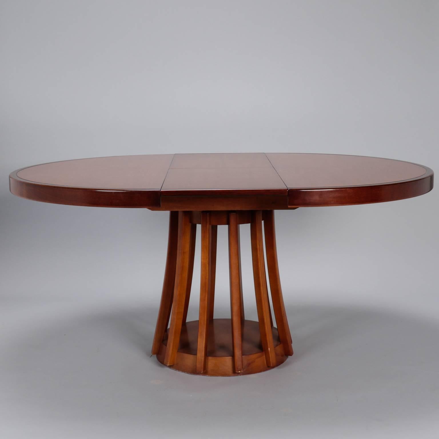 Mid-Century Modern Mid-Century Round Italian Table with Self Storing Butterfly Leaf