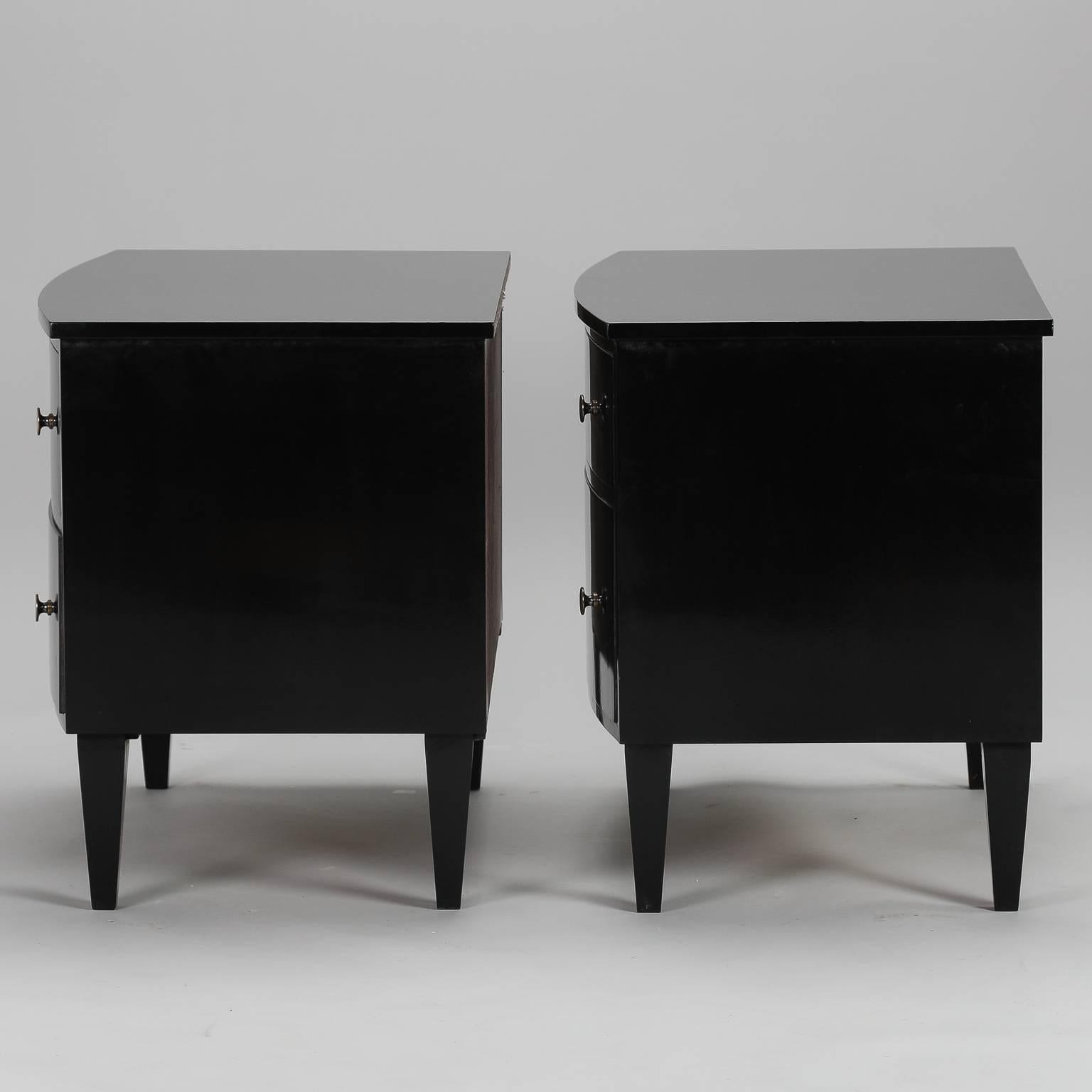 Near Pair of Ebonised Chests with Bone Escutcheons 3
