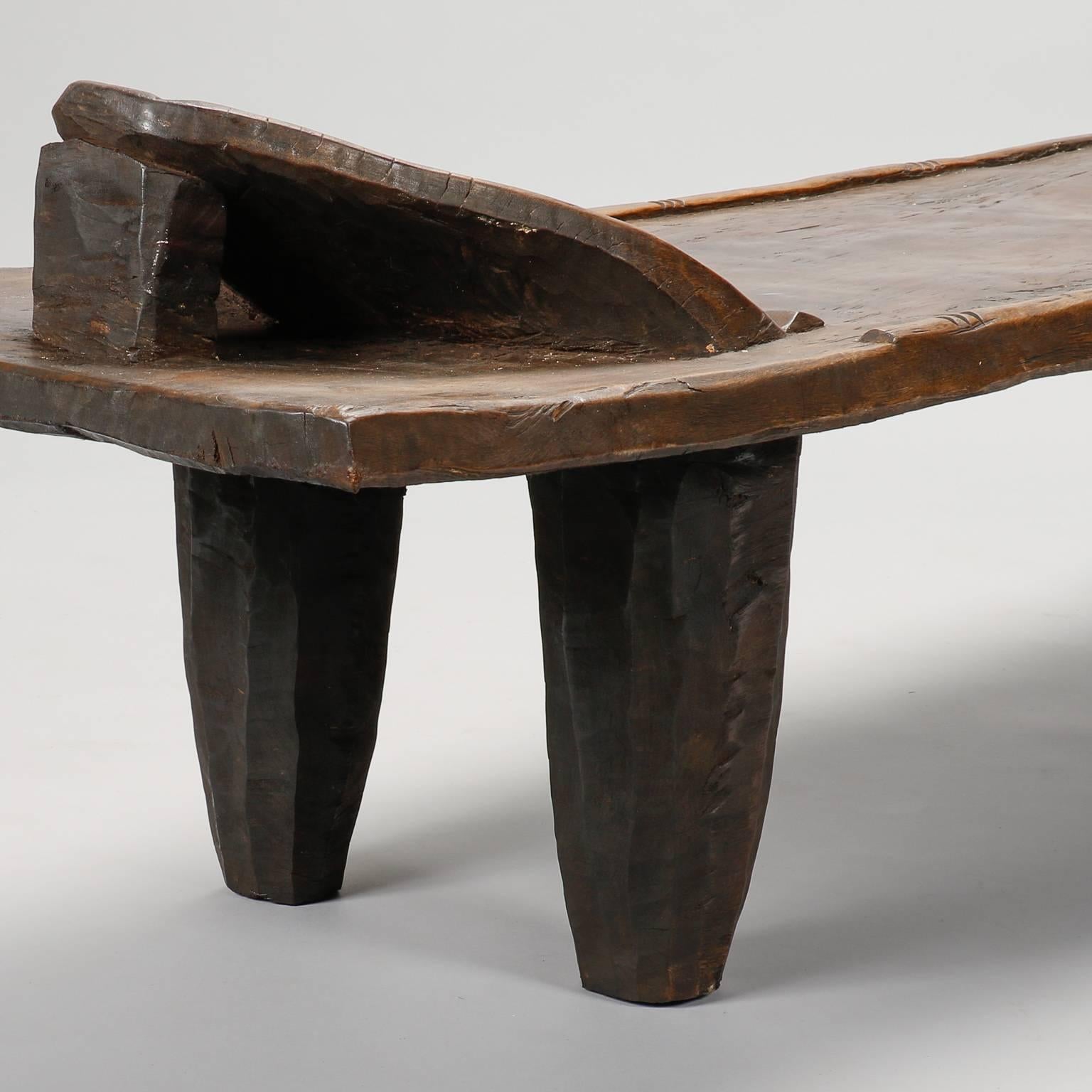 Carved Dark Wood Senufo Day Bed or Bench from Ivory Coast