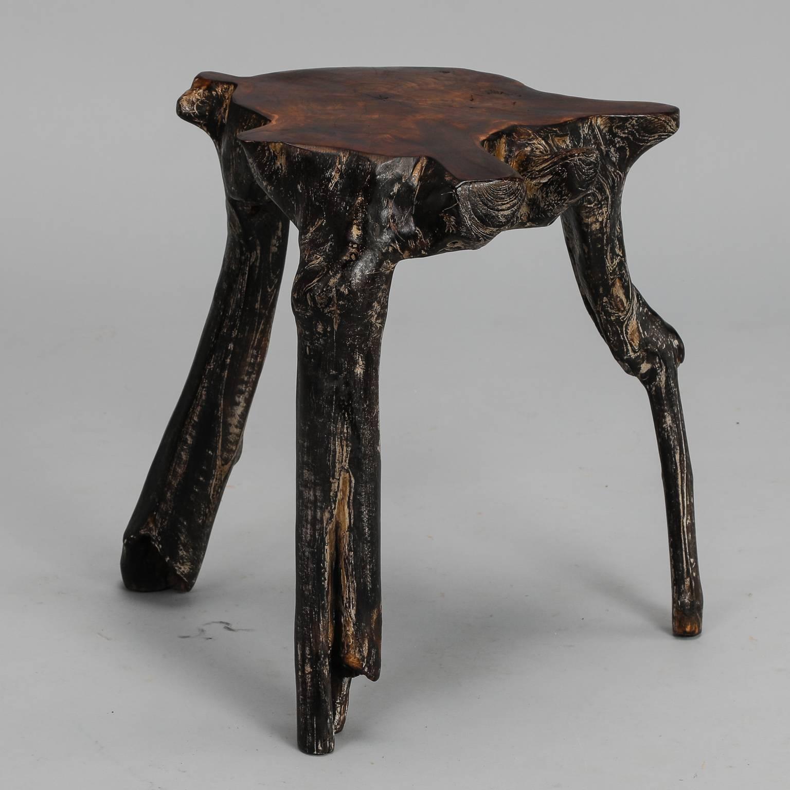 Stained Chinese Root Side Table