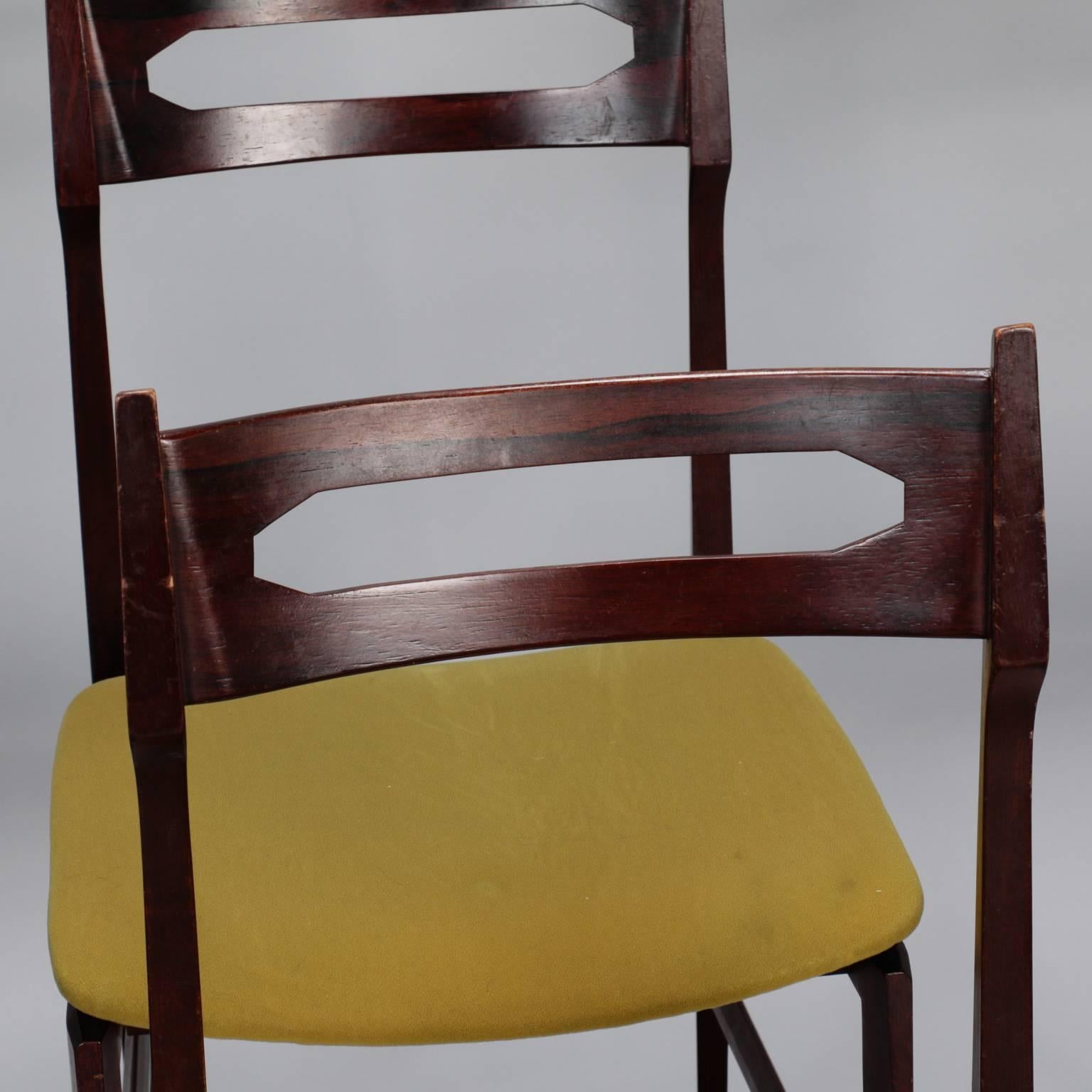 Set of Four Mid-Century Italian Frattini Style Chairs 1