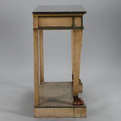 Venetian Console with Original Paint and Dark Marble Top