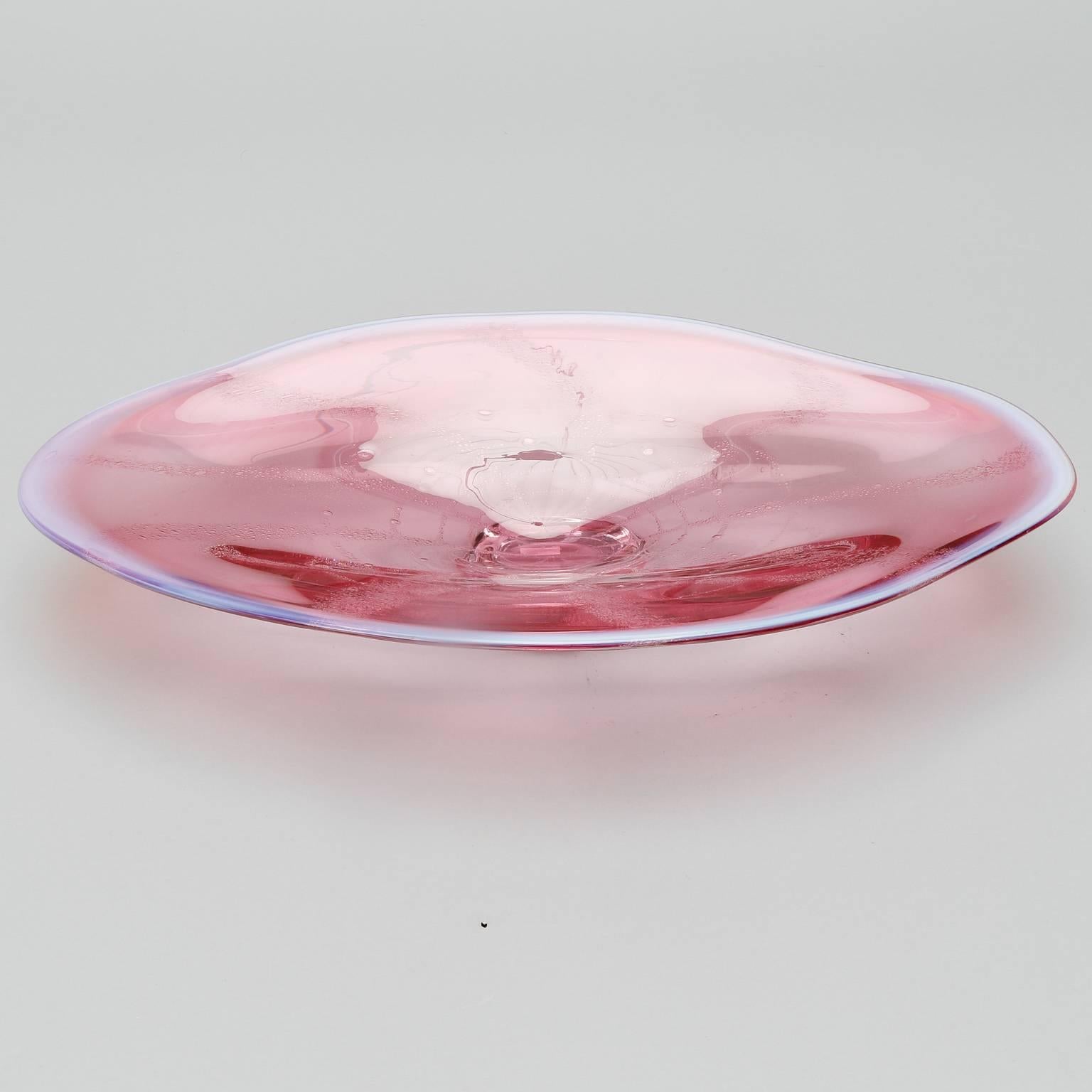 20th Century Mid-Century Sommerso Oval Bowl