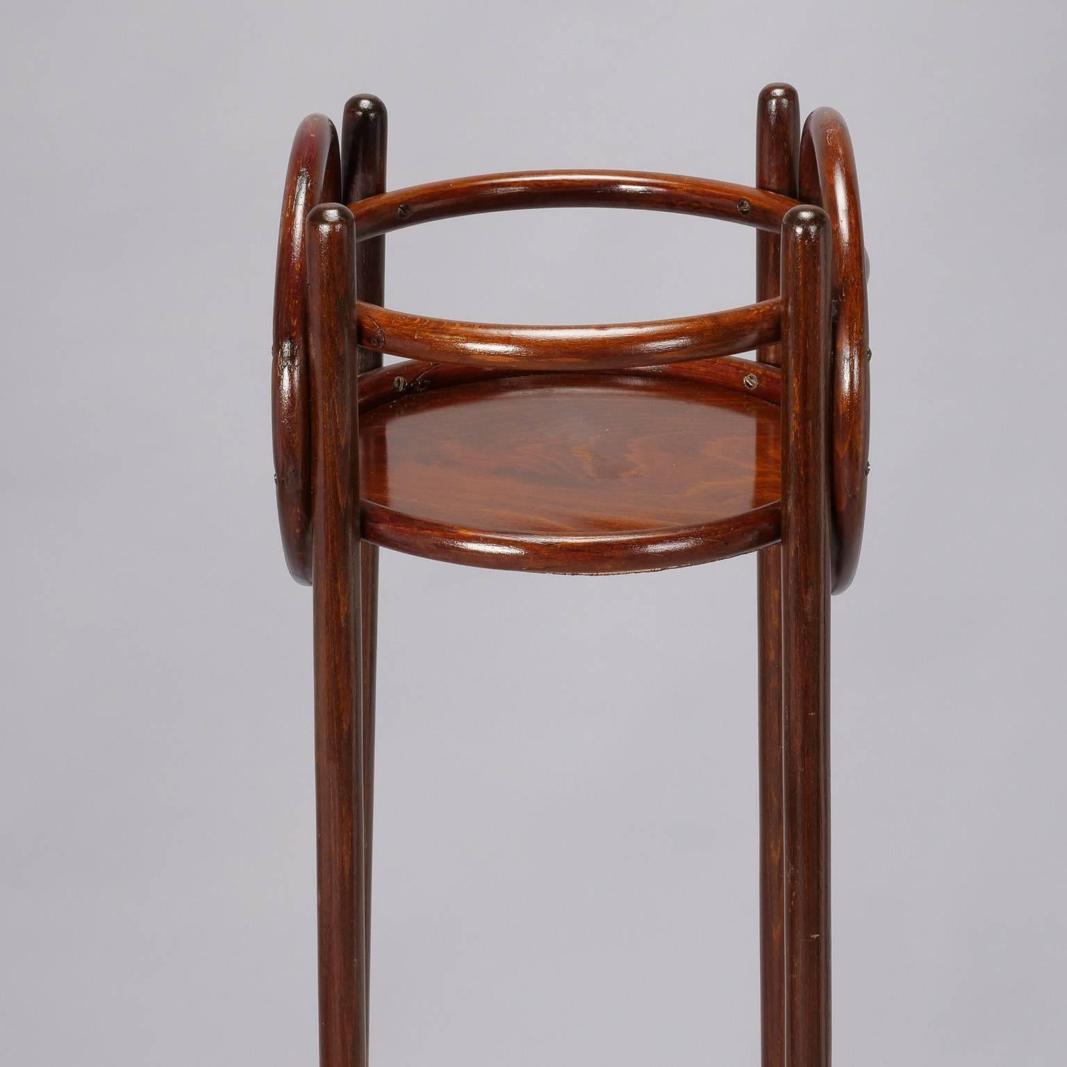 Thonet Art Nouveau Bentwood Plant Stand In Good Condition In Troy, MI