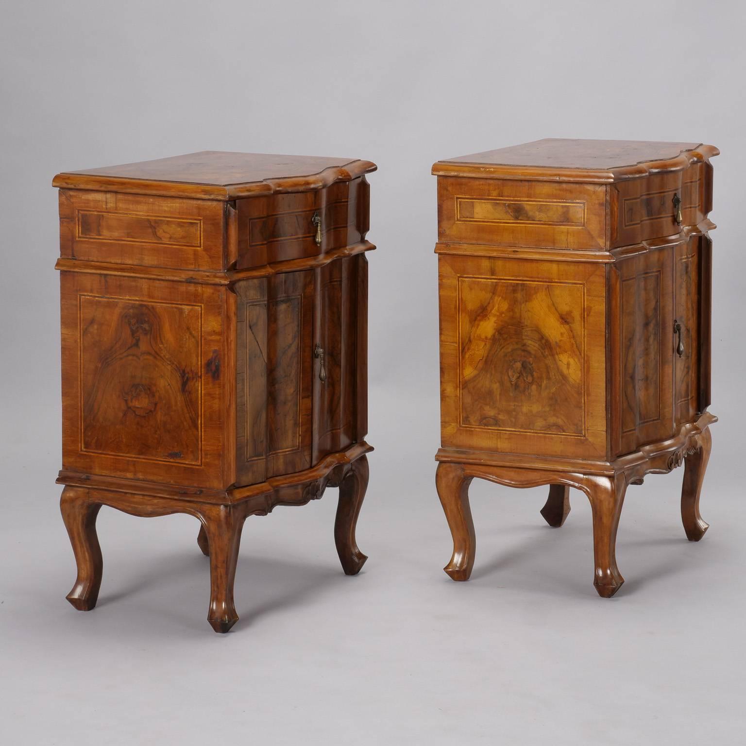 Pair of Italian Walnut Side Cabinets 1
