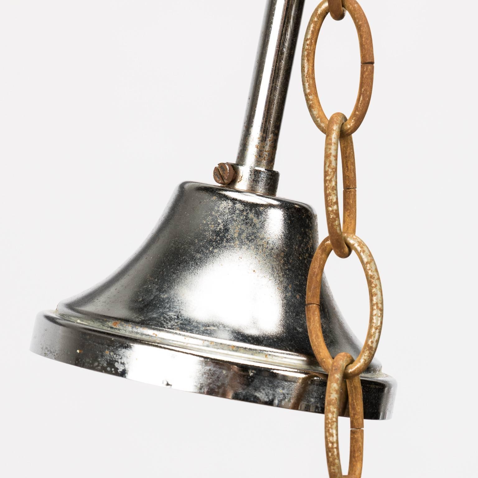 Mid-Century Modern Lampe à suspension Fontana avec panneaux en verre en forme de gouttes d'eau en vente