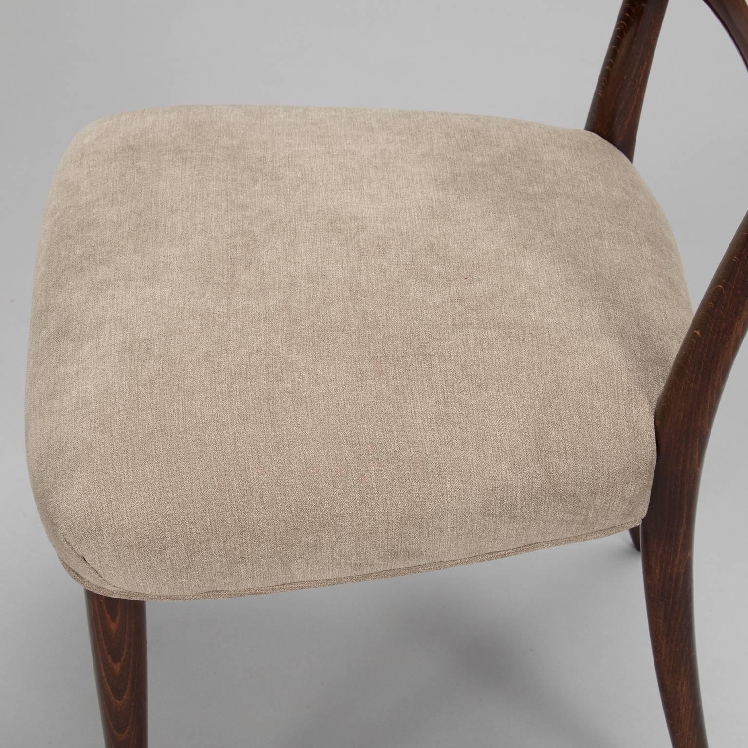 Set of 12 Italian Newly Upholstered Chairs in the Manner of Osvaldo Borsani 3