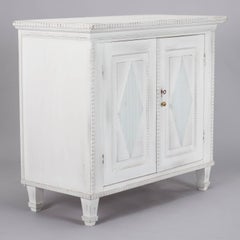 Swedish Two-Door Cabinet with Fluted Diamond Front
