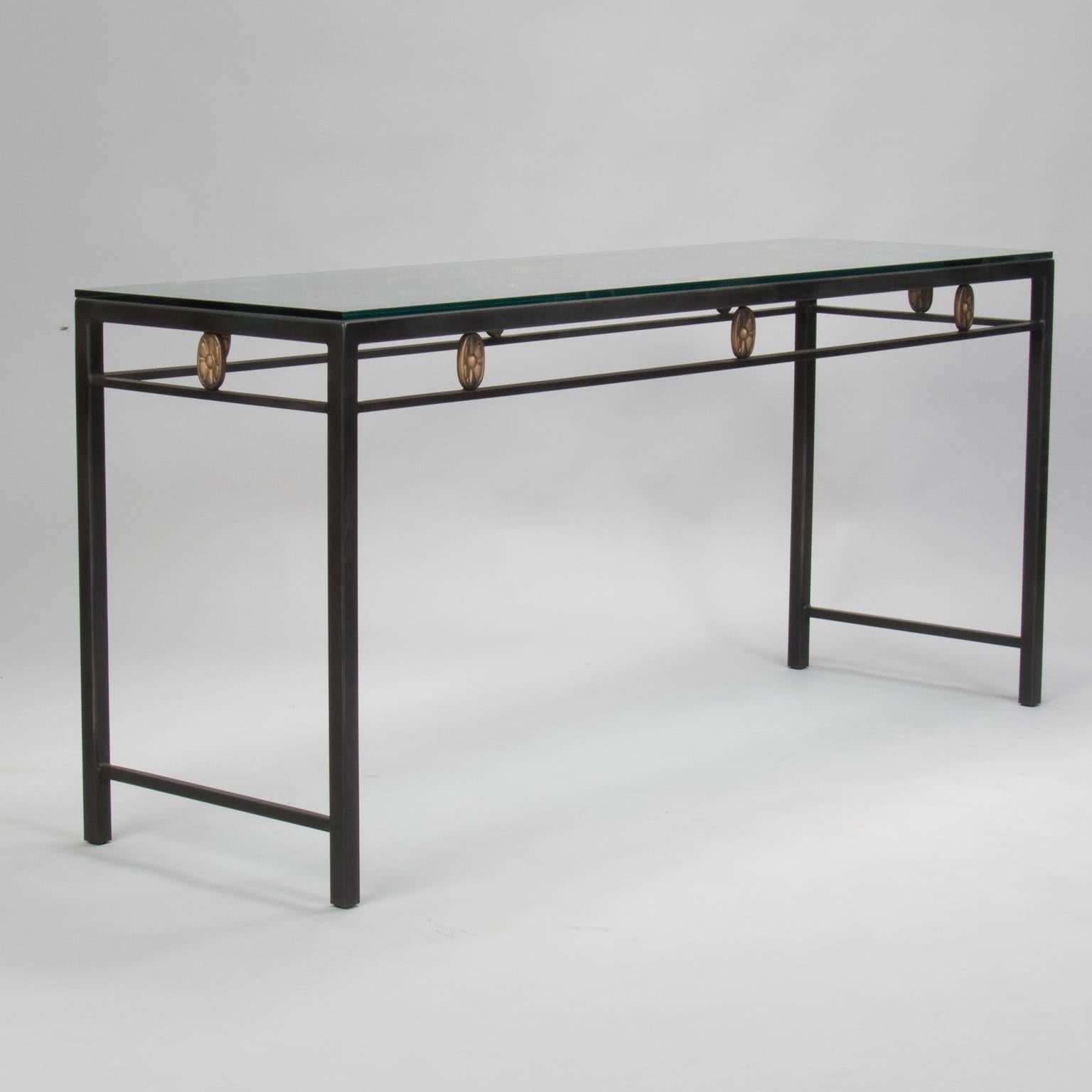 Console Custom-Made from French Fer Forge Decorative Grill 2