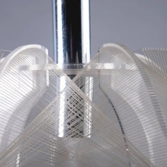Mid-Century Modern Lucite and String Hanging Light Fixture
