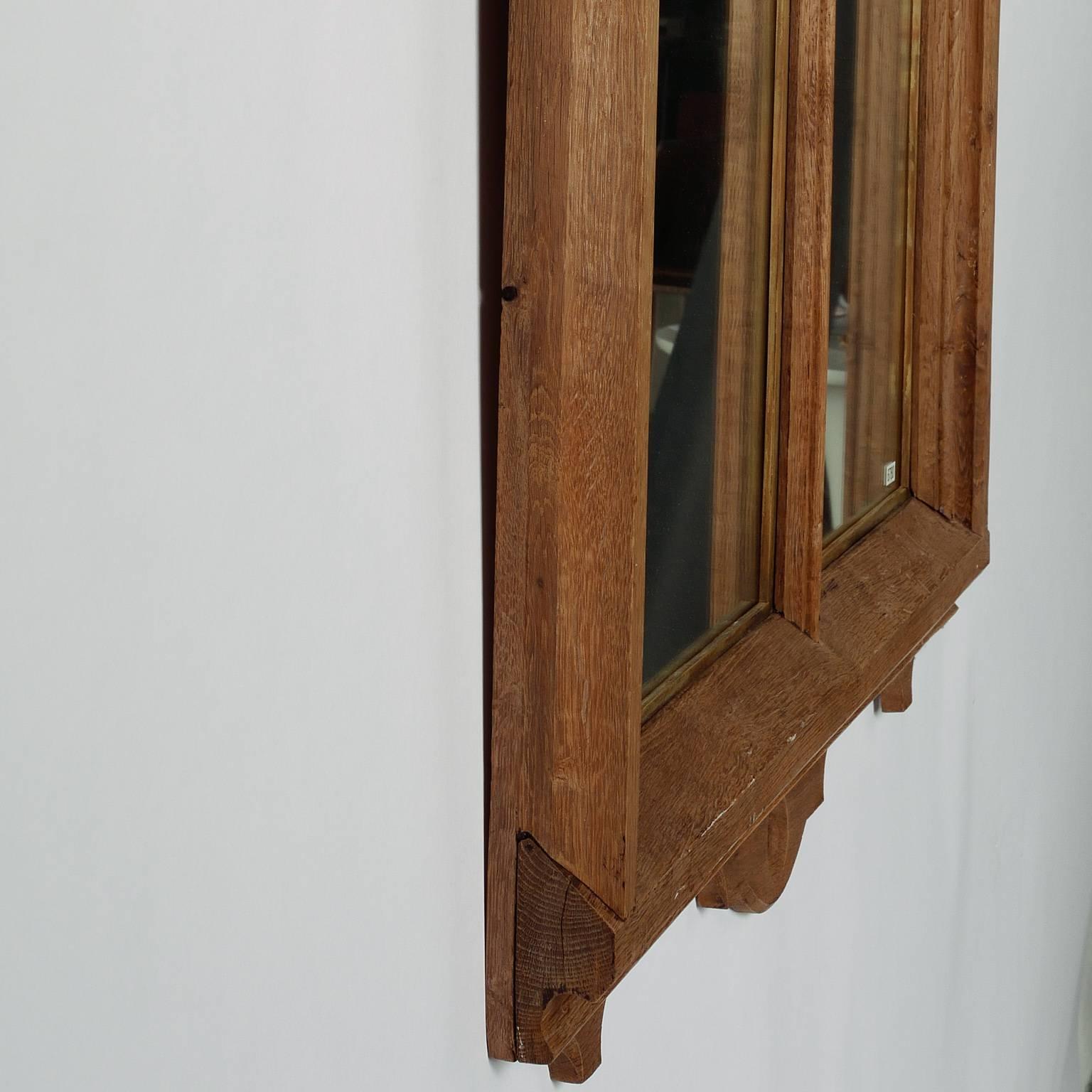 Pair of French Bleached Double Pane Mirrors with Shield 2