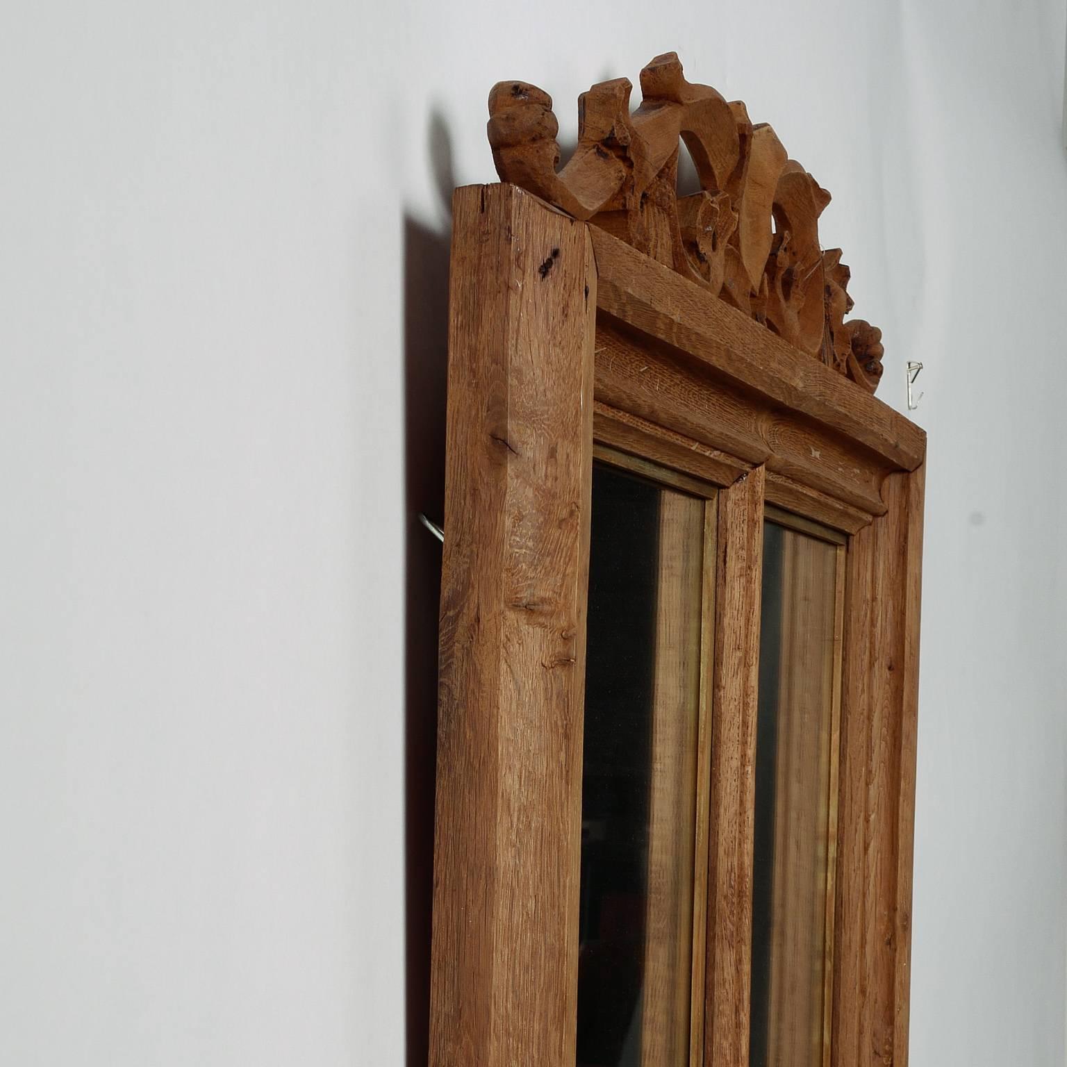 Pair of French Bleached Double Pane Mirrors with Shield 3