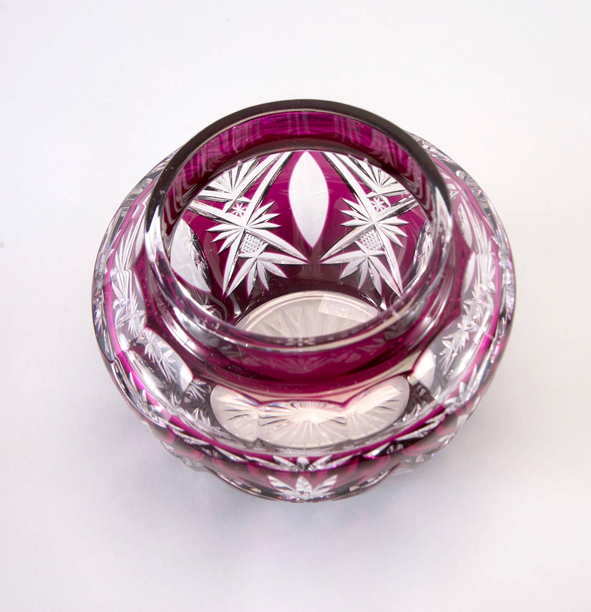 cut glass rose bowl