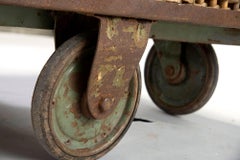 Unusual Industrial Rattan and Iron Trolley