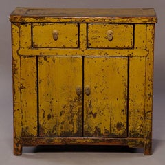 Small Chinese Lacquered Gold Cabinet