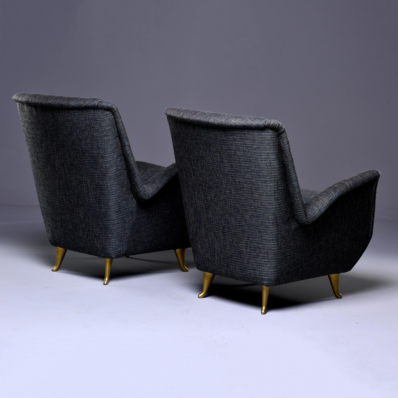 20th Century Pair of Midcentury Italian Paolo Buffo Style Armchairs