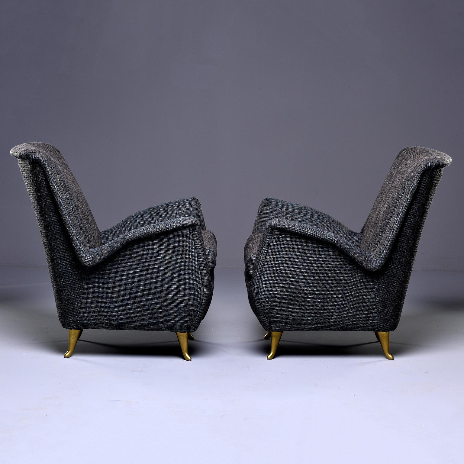 Pair of Midcentury Italian Paolo Buffo Style Armchairs 1