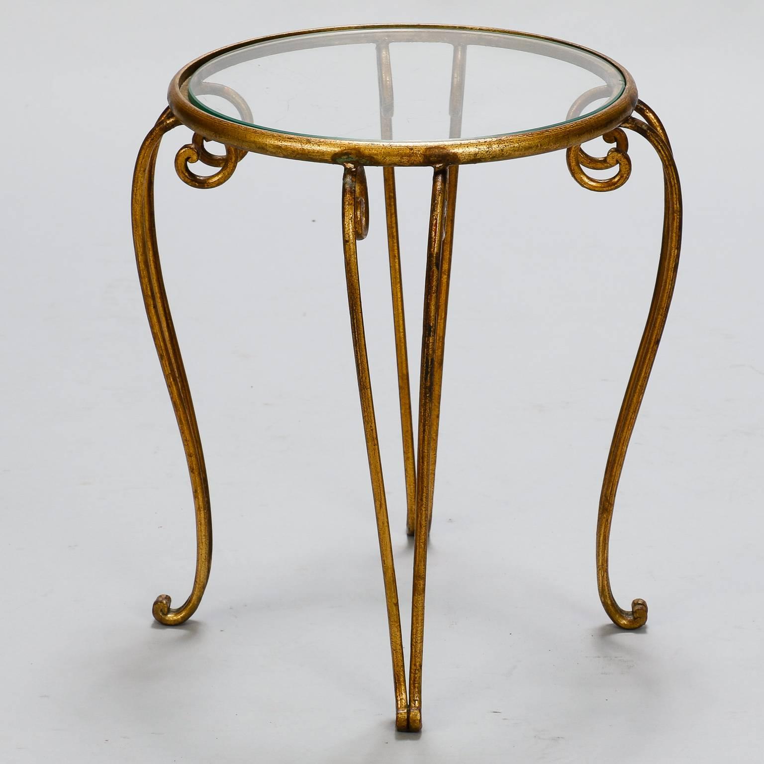 small round glass table