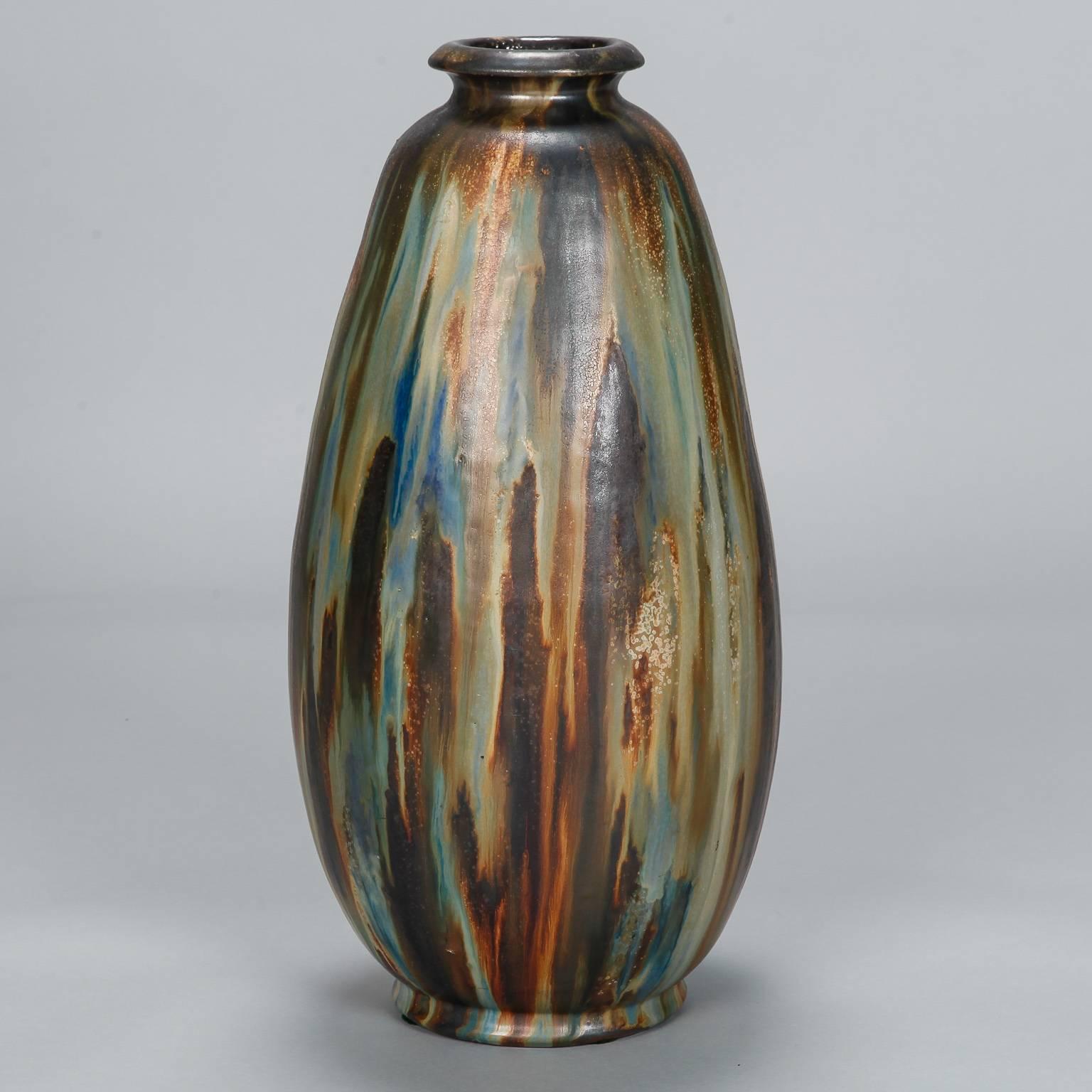 Belgian Large Art Deco Era Signed Guerin Vase