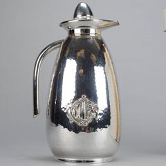 Christian Dior Hammered Silver Plate Pitcher with Original Box