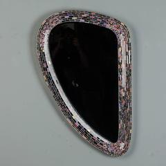 Mid Century West German Mosaic Mirror With Wall Console