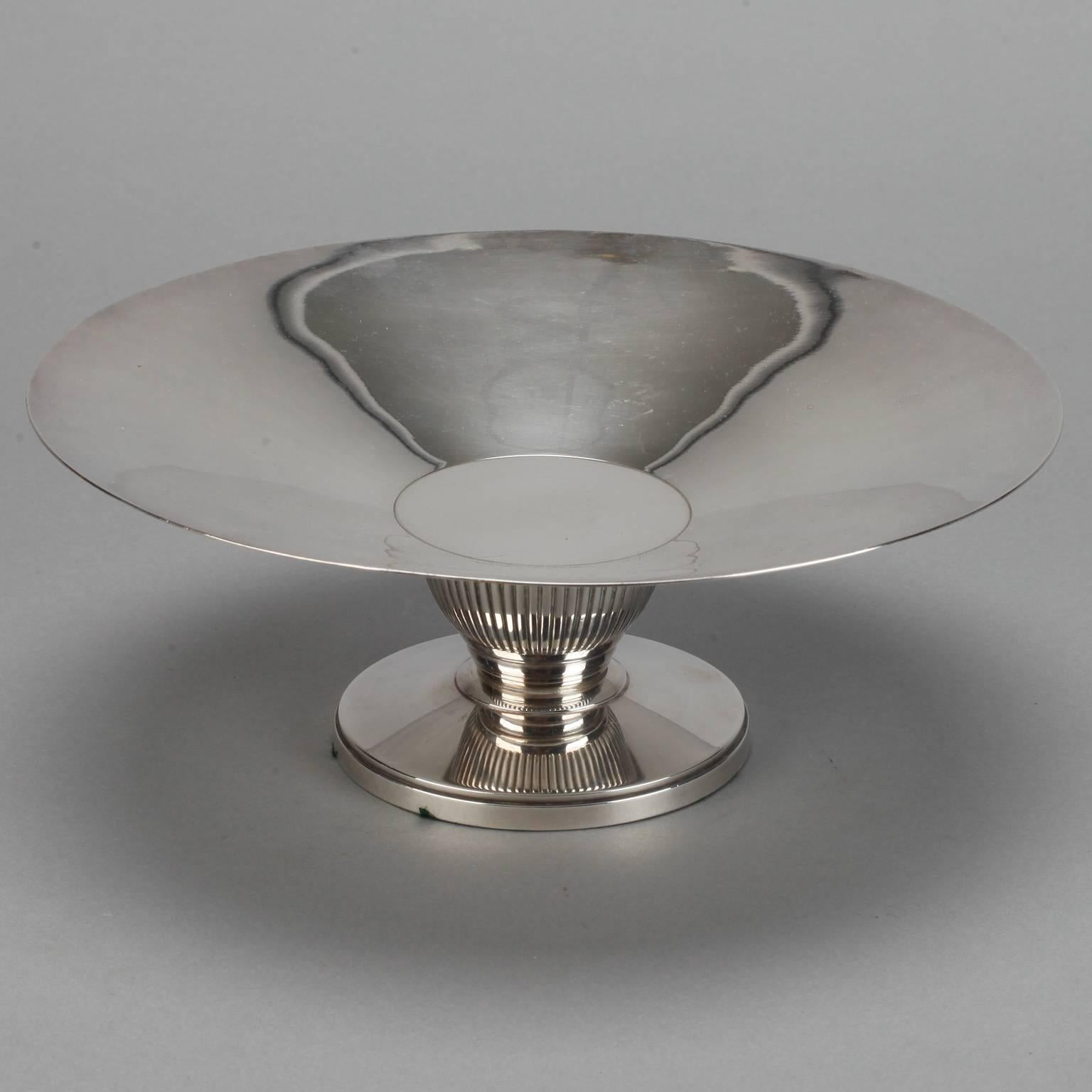 European Midcentury Silver Plated Tazza