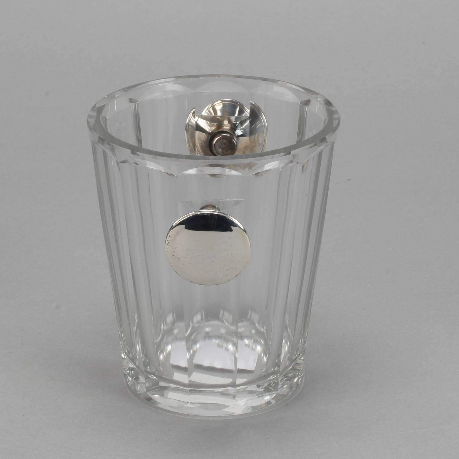 20th Century French Art Deco Crystal Ice Bucket