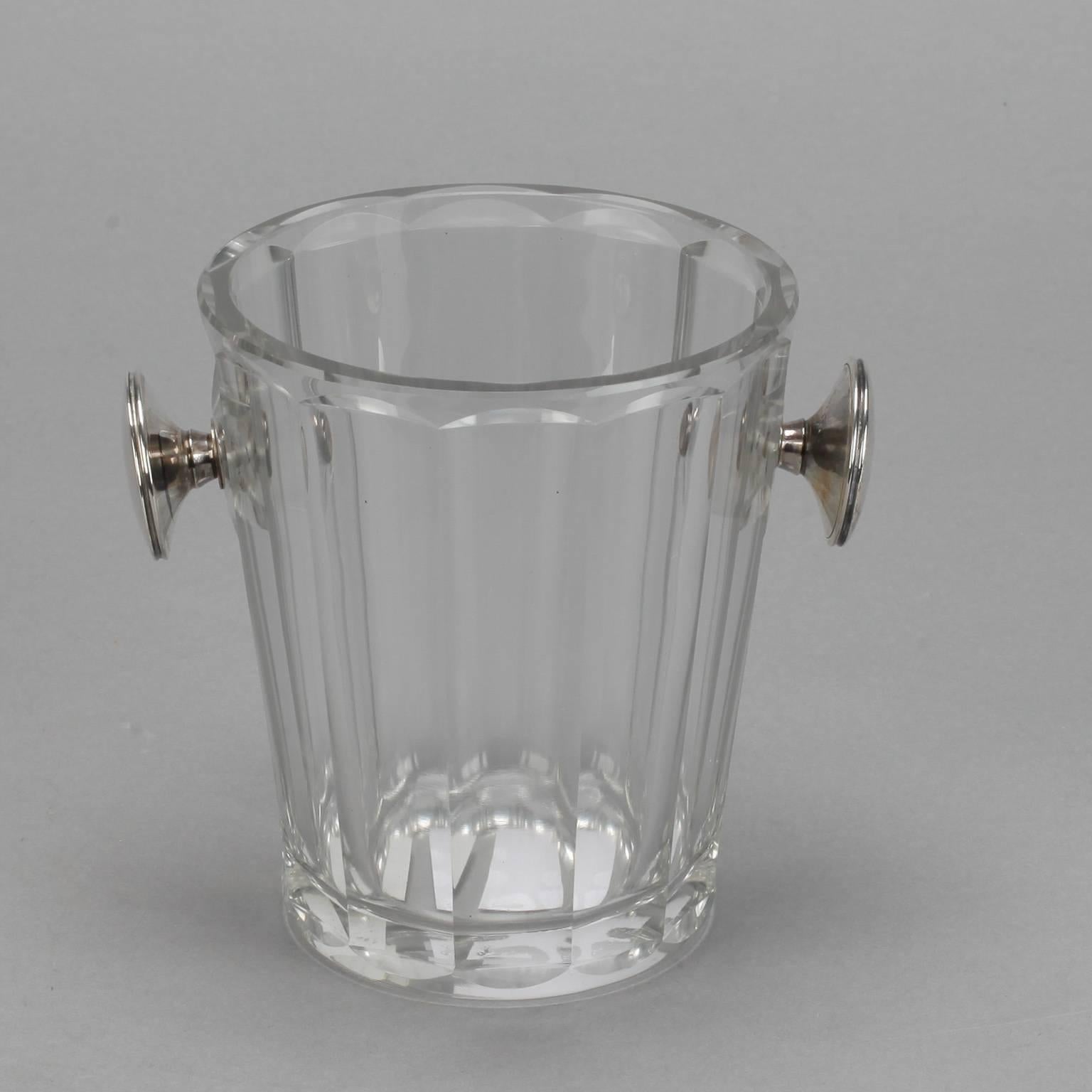 French Art Deco Crystal Ice Bucket 2