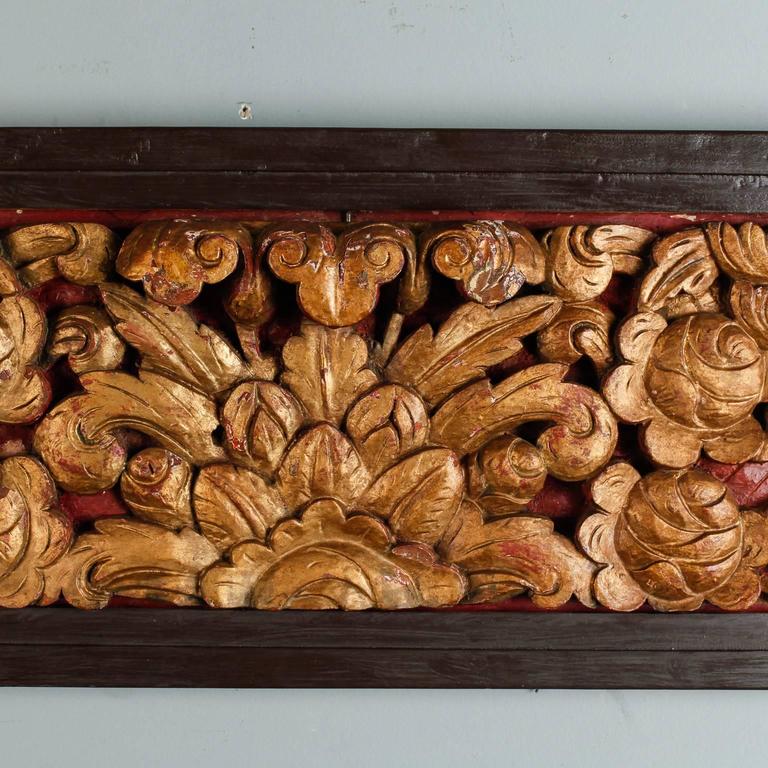 Carved and Gilded Chinese Wood Panel at 1stDibs