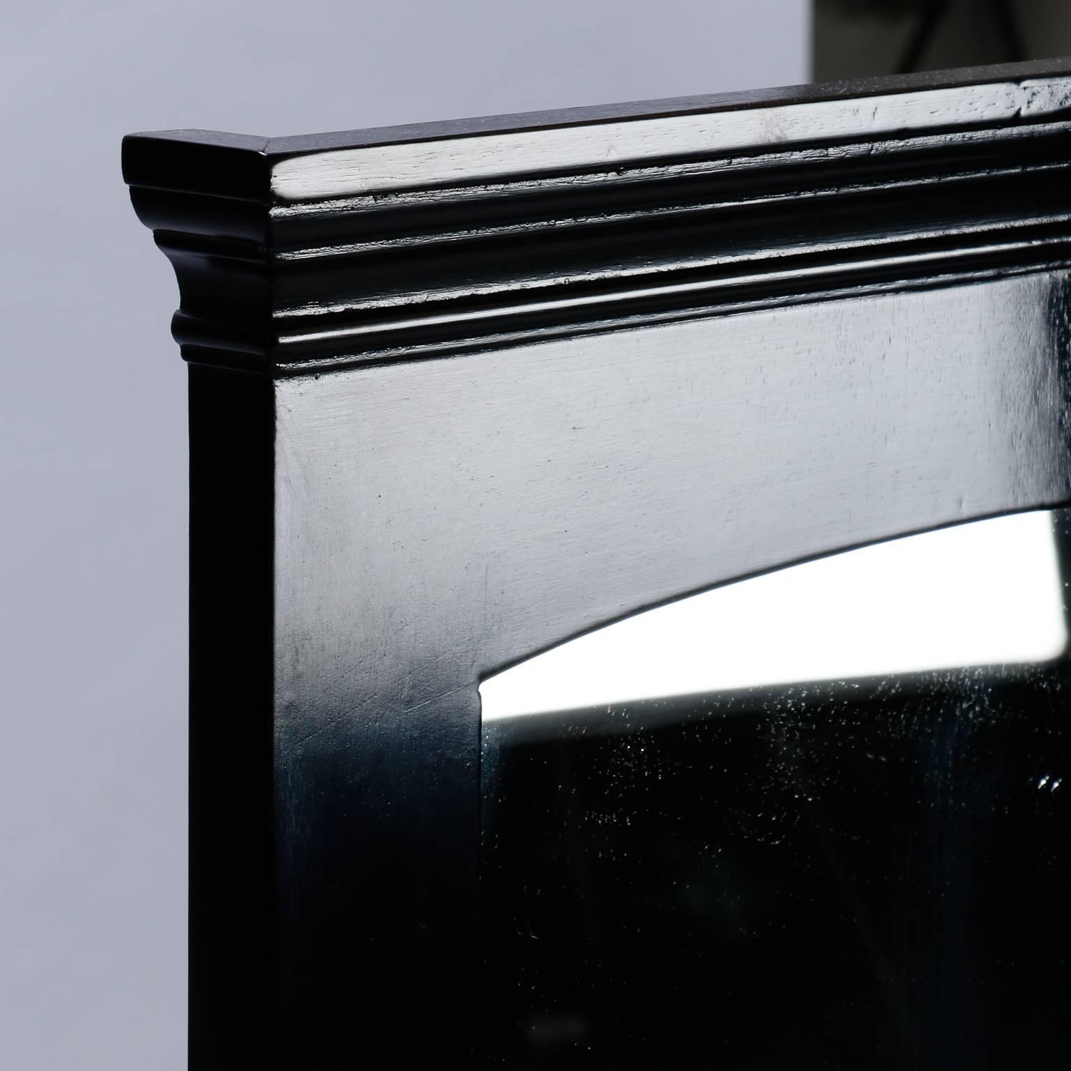 20th Century Tall Neoclassical Ebonized Mirror