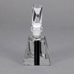 Art Deco Era Enameled Crystal Perfume Bottle Attributed to Karl Palda