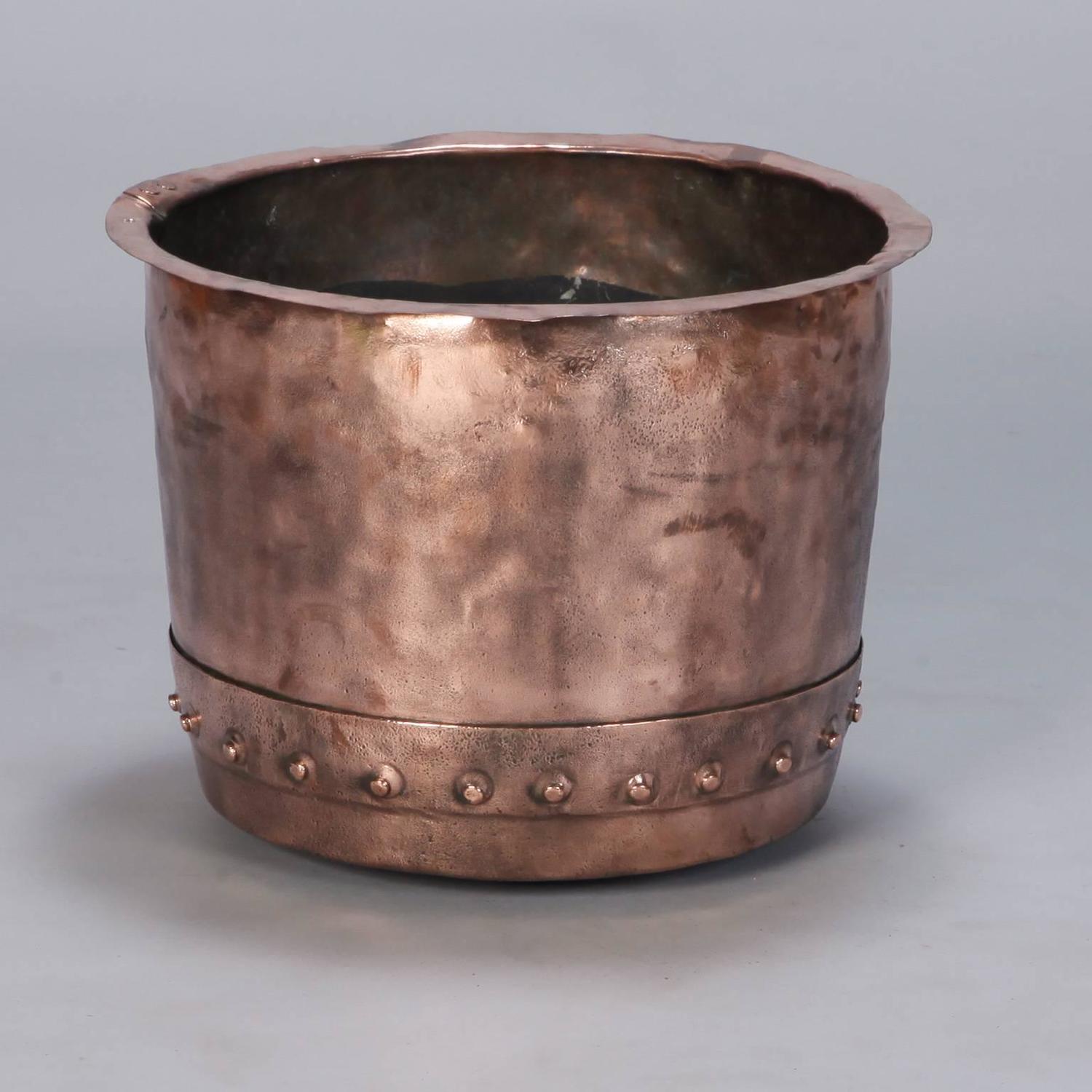 19th Century Large Hammered Copper Pot at 1stdibs
