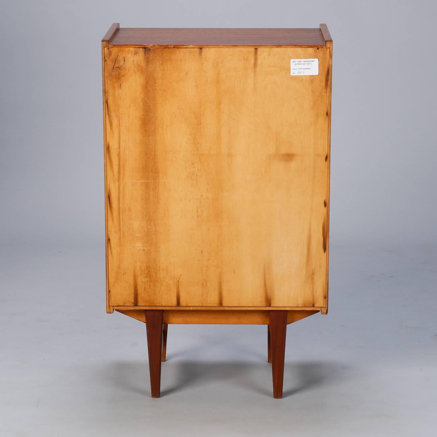 Small Midcentury Walnut Chest on Tapered Legs 2