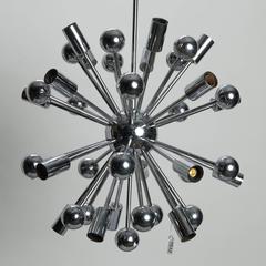 Mid-Century Chrome Sputnik Light Fixture