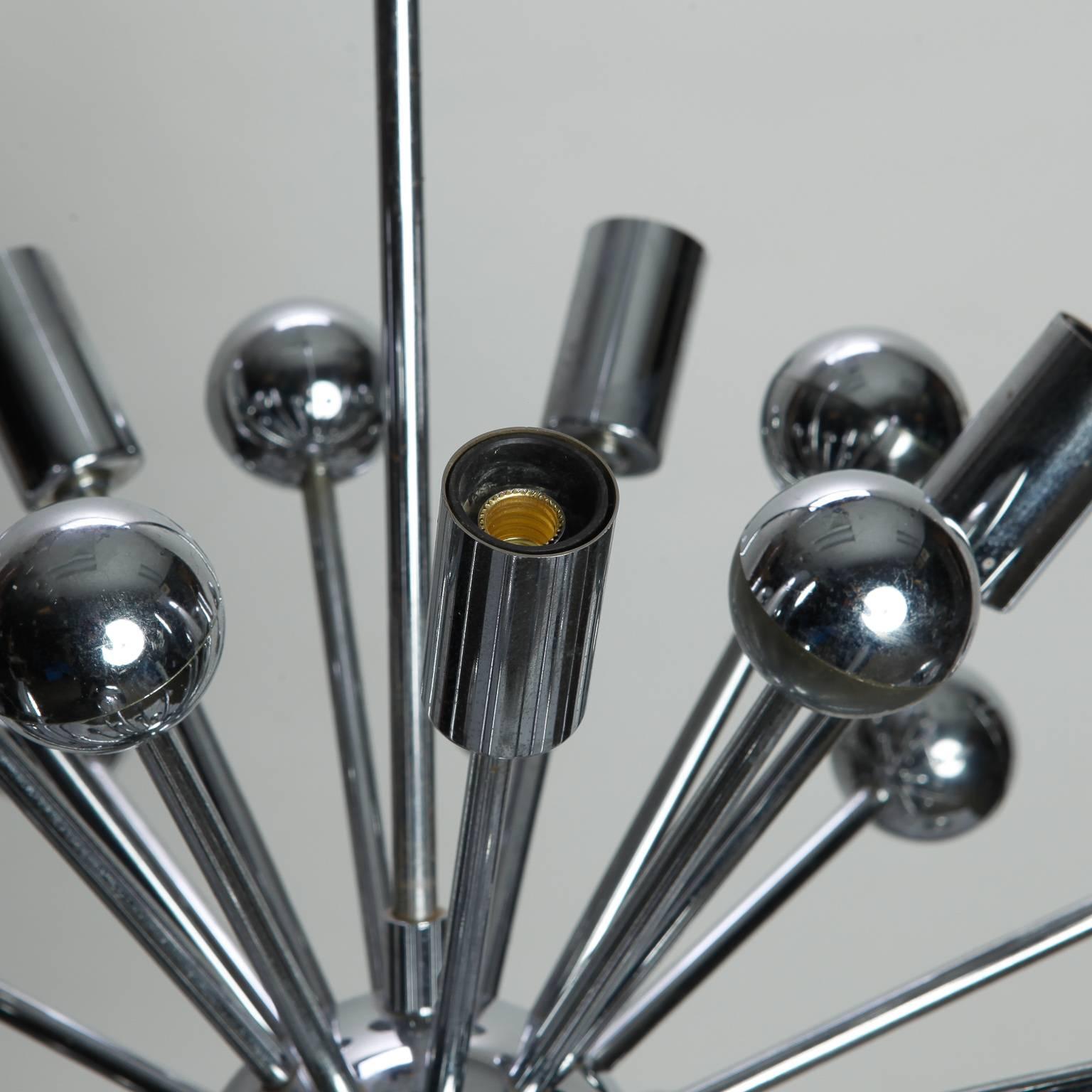 Mid-Century Modern Mid-Century Chrome Sputnik Light Fixture