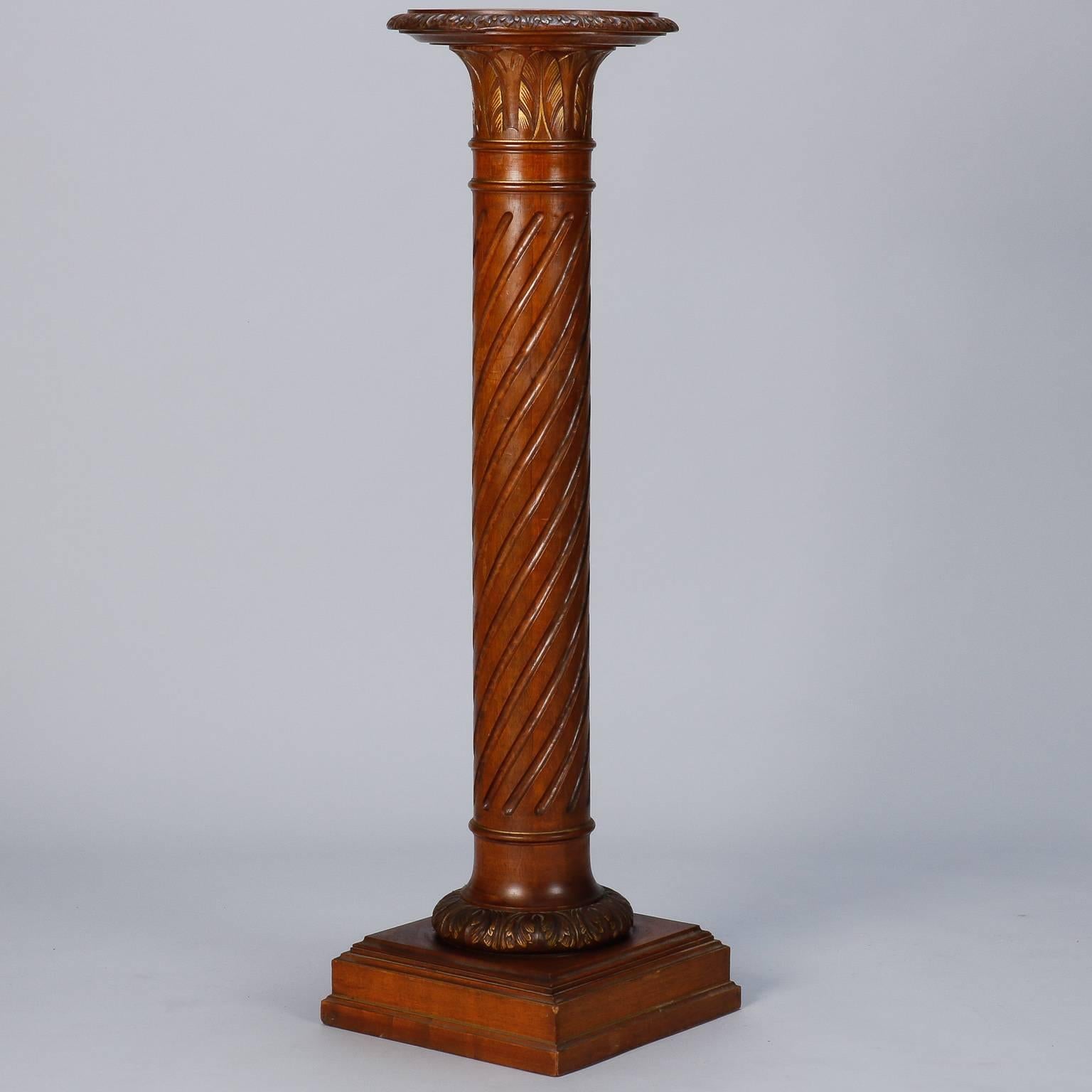 wooden statue stand