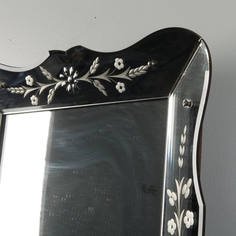 Art Deco Era Etched Frame Mirror at 1stDibs